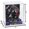 Better Display Cases Acrylic Mini - Miniature Football Helmet (not Full Size) Display Case with Mirror Case, Navy Blue Risers and Mirror Base (V45/A003) view 3