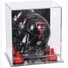 Better Display Cases Acrylic Mini - Miniature Football Helmet (not Full Size) Display Case with Mirror Case, Red Risers and Mirror Base (V45/A003) view 1