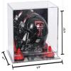 Better Display Cases Acrylic Mini - Miniature Football Helmet (not Full Size) Display Case with Mirror Case, Red Risers and Mirror Base (V45/A003) view 2