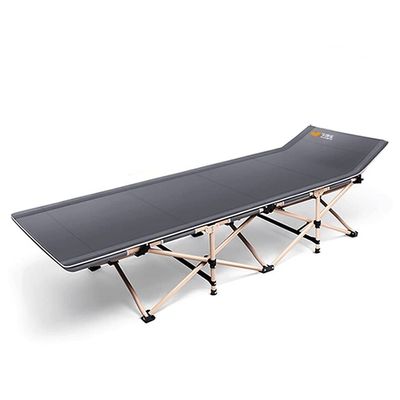 BPHUI Camping Cot Bed 5 Seconds Folding Folding Camping Cot, Collapsible Portable Foldable Bed Indoor & Outdoor Use, Ultra Lightweight Comfortable for Outdoor&Indoor (Color : Gray)