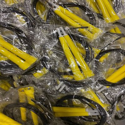 10 x Pack Adjustable Wire Speed Jump Ropes - CHOOSE YOUR COLOR (10ft Length) (10 x Yellow)