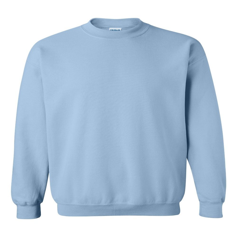 Gildan Fleece Crewneck Sweatshirt, Style G18000 Light Blue