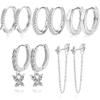 9 Pairs Gold Huggie Hoop Earrings Set - Gold Plated Hoop Earrings Pack for Women, 14K Trendy Danity Small Earrings Jewelry view 1
