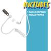 Spooktacular Creations Spy Earpiece Headphones Secret Service FBI CIA Security Police Guard Earpiece Costume Accessory Spy for Men Women Halloween Party Favors White view 3