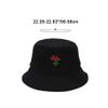 Ruluti Unisex Fashion Rose Embroidered Bucket Hat Summer Fisherman Outdoor Foldable Cap for Men Women Teens view 2