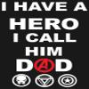 Fifth Sun Marvel Classic Call HIM DAD Girls Short Sleeve Tee Shirt, Black, Small view 2