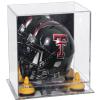 Better Display Cases Acrylic Mini - Miniature Football Helmet (not Full Size) Display Case with Mirror Case, Yellow Risers and Mirror Base (V45/A003) view 1