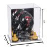 Better Display Cases Acrylic Mini - Miniature Football Helmet (not Full Size) Display Case with Mirror Case, Yellow Risers and Mirror Base (V45/A003) view 3