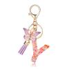 OKAICEN Fashion Snowflakes Alphabet Initial Letter Keychain Purple Tassel Butterfly Pendant Key Ring for Purse Handbags Women Girl ('Y') view 1