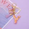 OKAICEN Fashion Snowflakes Alphabet Initial Letter Keychain Purple Tassel Butterfly Pendant Key Ring for Purse Handbags Women Girl ('Y') view 3