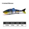 SENYUBBY 10in Multi Jointed Swimbait Fishing Lures Bait,4 Segment Big Giant Sinking Fishing Bass Lures,Crankbaits Swimbaits with Treble Hook view 3