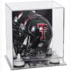 Better Display Cases Acrylic Mini - Miniature Football Helmet (not Full Size) Display Case with Mirror Case, White Risers and Mirror Base (V45/A003) view 1