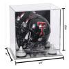Better Display Cases Acrylic Mini - Miniature Football Helmet (not Full Size) Display Case with Mirror Case, White Risers and Mirror Base (V45/A003) view 3