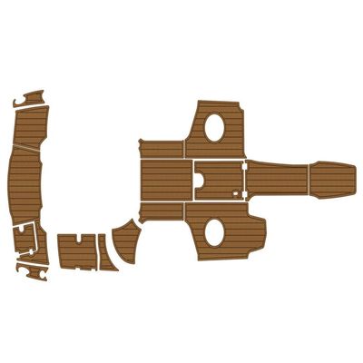 Boat EVA Faux Teak Decking Floor Compatible with 2018 Chaparral 246 SSI Swim Platform Cockpit Boat EVA Foam Faux Teak Floor Pad