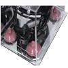 Better Display Cases Acrylic Mini - Miniature Football Helmet (not Full Size) Display Case with Mirror Case, Pink Risers and Mirror Base (V45/A003) view 2