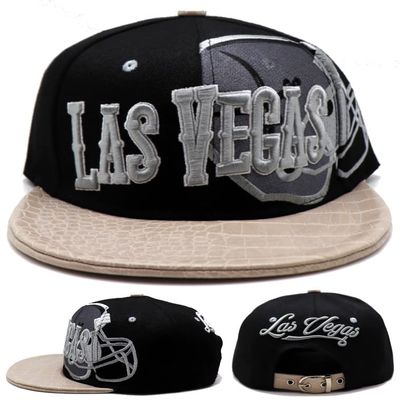 Las Vegas New Leader Premium Shadow Snake Swords Football Helmet Black Gray Era Strapback Hat Cap