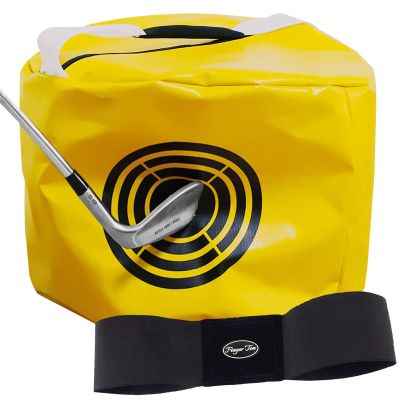Golf Impact Bags Power Smash Hitting Bag with Arm Band Upgrade Swing Trainer Training Aids Waterproof Durable Gifts for Men Women Golf Impact Bags (Yellow)
