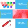 GCQJOQ 12 Pcs Playground Balls with 2Pump, 9 Inches Marbleized Bouncy Balls for Kids, School, Beach, Indoor/Outdoor Play Balls view 3