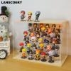 LANSCOERY LED Lighted Acrylic Display Case, 6 Tier Display Box for Collectibles and Action Figures, Clear Dustproof Organizer with Wooden Base  19.3x11.8x14.7inch view 2