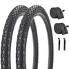 2 Pack Black Wall Cruiser Bike Tires and Tubes (Pair Black Wall Tires and Tubes) view 1