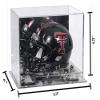 Better Display Cases Acrylic Mini - Miniature Football Helmet (not Full Size) Display Case with Mirror Case, Silver Risers and Mirror Base (V45/A003) view 3