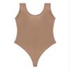 Fldy Womens Sexy Sleeveless High Cut Bodysuit Retro Oil Glossy Swimwear Monokini Leotard Sportswear Coffee A X-Large view 4