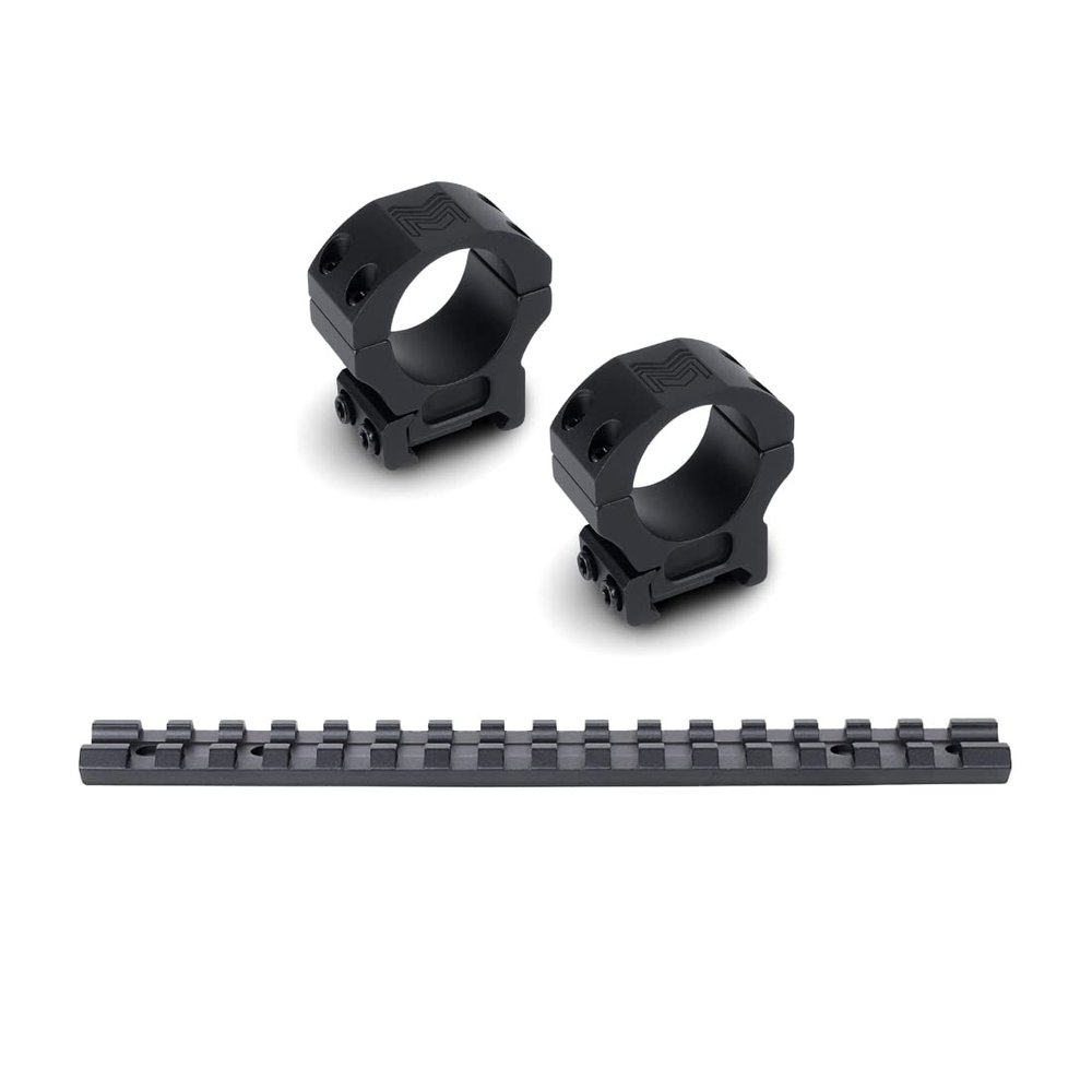 Monstrum Picatinny Rail Mount for Savage Axis | Pre 9/2021 | 0 MOA | Precision Picatinny Scope Rings | 1 inch Diameter/High Profile | Bundle