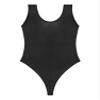 Jugaoge Womens Shiny Oil High Cut Thong Bodysuit Monokini Swimsuit Sleeveless Lingerie Leotards Black X-Large view 4