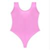 Fldy Womens Sexy Sleeveless High Cut Bodysuit Retro Oil Glossy Swimwear Monokini Leotard Sportswear Pink A X-Large view 4