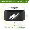 Patelai 4 Pcs Soccer Cleat Lace Cover Football Shoe Band Soccer Shoe Cover Football Cleat Bands Youth Adult for Season (Kids,Black) view 2