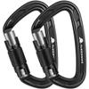 PANDENGZHE Climbing Carabiners, 25KN (5620 lbs) 3.9" Heavy Duty Carabiner Clip, Multipurpose for Rigging, Ropes, Hammocks (2pack) view 1