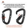 PANDENGZHE Climbing Carabiners, 25KN (5620 lbs) 3.9" Heavy Duty Carabiner Clip, Multipurpose for Rigging, Ropes, Hammocks (2pack) view 2
