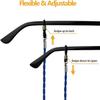 BILIONE Eyeglass Straps, 6 PCS Premium Leather Textured Braided Sunglass Necklace Chains, Eyewear Retainer for Men and Women, Glasses Cord Lanyard Around Neck for Kids view 4