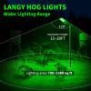 LANGY Hog Hunting Lights, Hog Light 16000LM Solar Green Light for Hunting Hogs Deers, Feeder Lights for Night Hunting Motion Activated with Remote,19" Metal Bracket is Included view 4