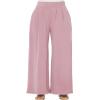 noflik Women's Comfy High Waisted Knit Wide Leg Pants with Elastic Waistband (Mauve, M) view 1