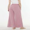 noflik Women's Comfy High Waisted Knit Wide Leg Pants with Elastic Waistband (Mauve, M) view 4