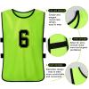 brooman Scrimmage Training Vest Kids Youth Adult Soccer Practice Jersey Athletic Pinnies (M,Lime-1) view 2
