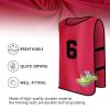 brooman Scrimmage Training Vest Kids Youth Adult Soccer Practice Jersey Athletic Pinnies (M,Red-1) view 3