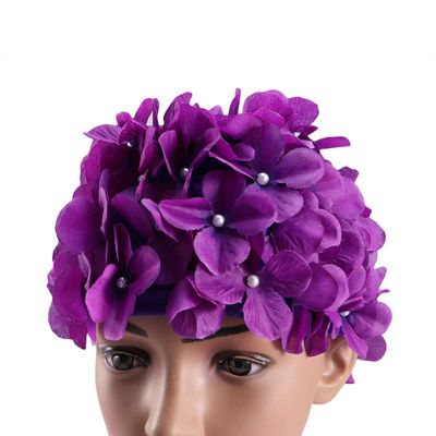 Three-Dimensional Flower Swim Cap Women's Fashionable Swimming Hat Reusable Bathing Cap Comfortable and Stylish