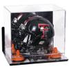 Better Display Cases Acrylic Mini - Miniature Football Helmet (not Full Size) Display Case with Mirror Case, Orange Risers , Wall Mount and Mirror Base (V45/A003) view 1
