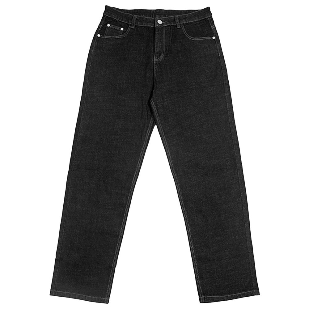 Mens Loose Fit Hip Hop Jeans Retro Relaxed Fit Skateboard Denim Pants Classic Vintage Plain Washed Baggy Jean (Black,30)