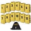 brooman Scrimmage Training Vest Kids Youth Adult Soccer Practice Jersey Athletic Pinnies (M,Yellow-1) view 1