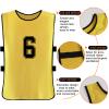 brooman Scrimmage Training Vest Kids Youth Adult Soccer Practice Jersey Athletic Pinnies (M,Yellow-1) view 2