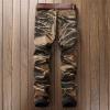 Men Distressed Straight Leg Jeans Vintage Skinny Slim Fit Denim Jeans Washed Retro Comfort Hip Hop Jean Pants (Yellow,29) view 2