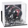 Better Display Cases Acrylic Mini - Miniature Football Helmet (not Full Size) Display Case with Mirror Case, Silver Risers , Wall Mount and Mirror Base (V45/A003) view 1