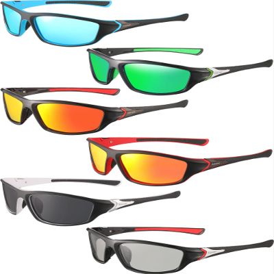 Frienda 6 Pack Polarized Sport Sunglasses for Men Multipack Fit over Glasses Pack Lot Set Men's Sport Fishing Eyeglasses(Cute Colors)