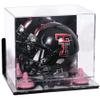 Better Display Cases Acrylic Mini - Miniature Football Helmet (not Full Size) Display Case with Mirror Case, Pink Risers , Wall Mount and Mirror Base (V45/A003) view 1