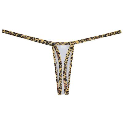 Botmois Sexy Men's Bordered Slim Thong Underwear Soft String Ice Silk Hipster Bulge Pouch G-string White L