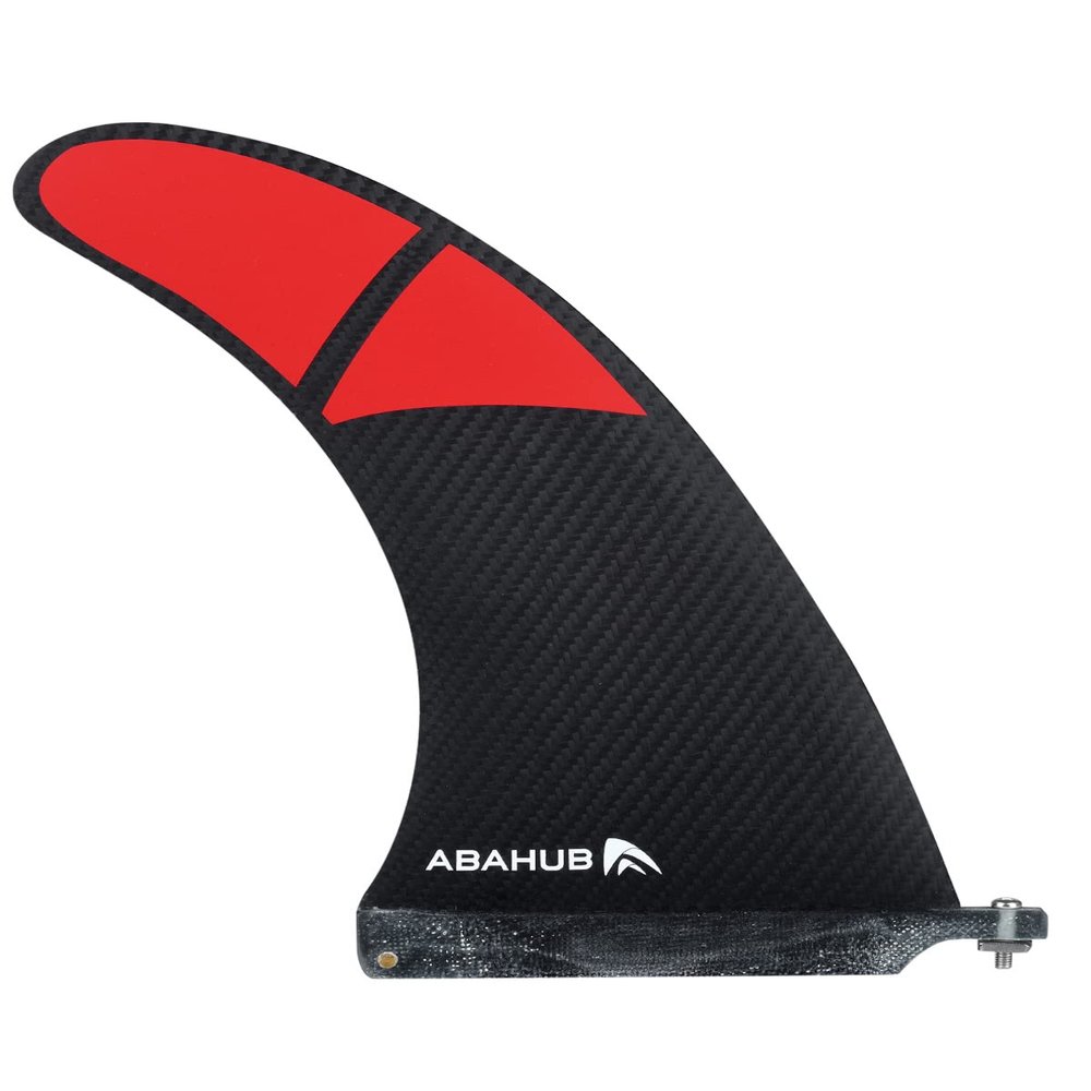 Abahub 10'' SUP Single Center Fin with 1 Cross Screw, Carbon Fiber 10 inch SUP Replacement Fins for Surfing, Surfboard, Stand-up Paddle Board, Longboard, Carbon Fiber