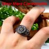 QQTQQ Nose Viking for Men Scandinavian Warrior Slavic Sonnenrad Runic Amulet Stainless Steel Ring (Ring_Size : 10) view 3
